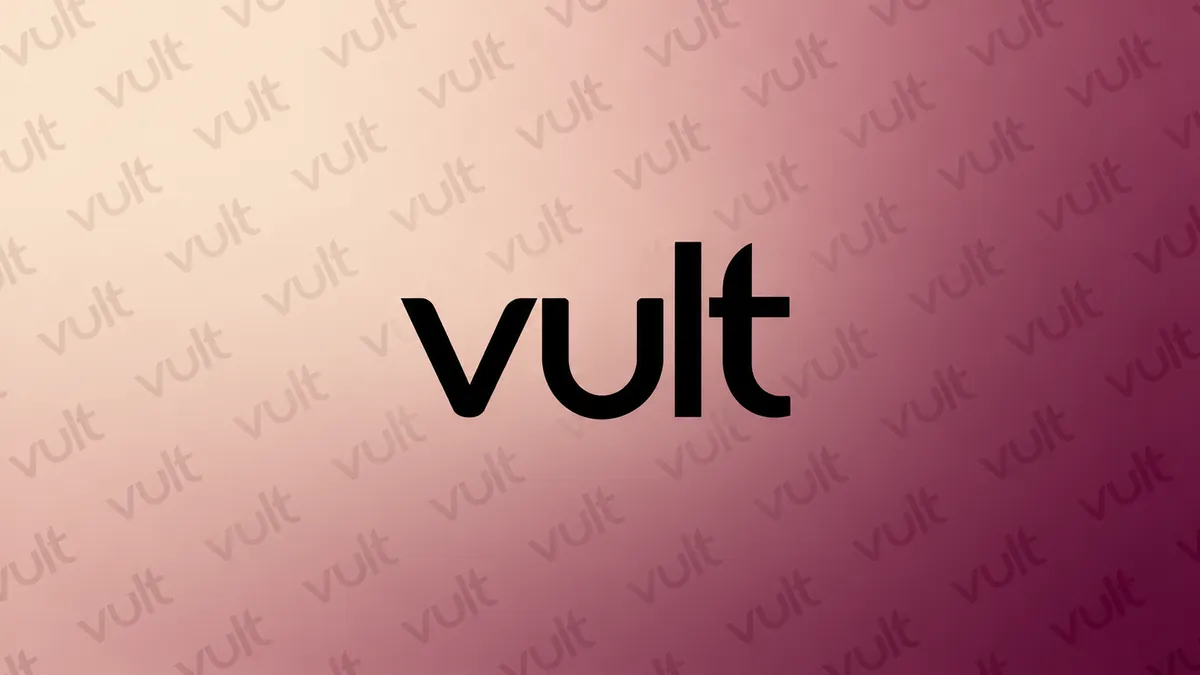 Logotipo da Vult em composição institucional
