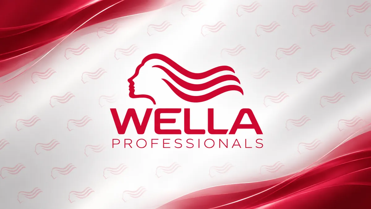 Logotipo da Wella Professionals em composição institucional