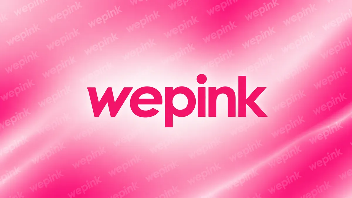 Logotipo da Wepink em composição institucional