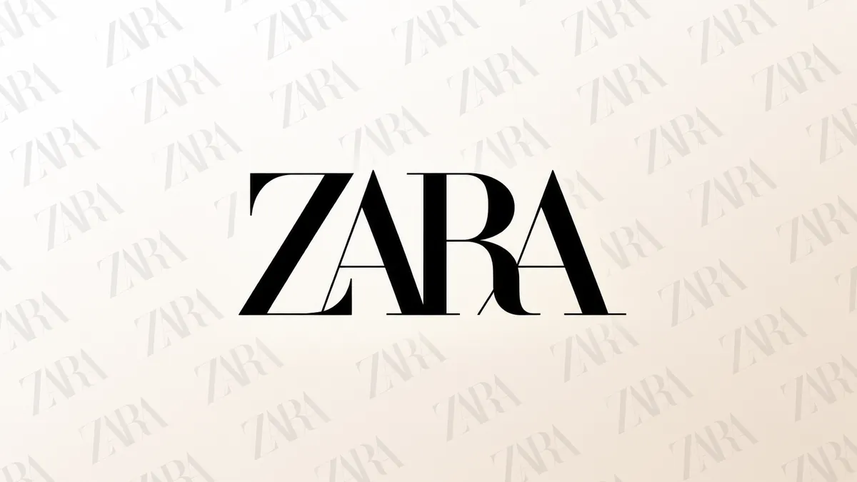 Logotipo da Zara em composição institucional